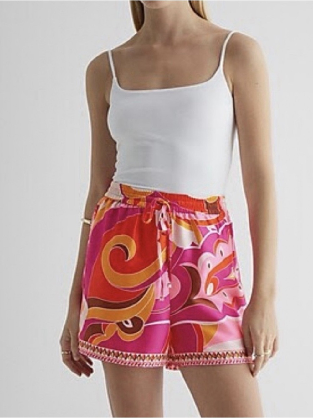 EXPRESS Colorful Print Pull On Shorts size small